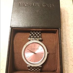 Silver Michael Kors Darci Pink